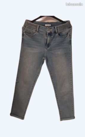 Jean Skinny Noir Cache - Taille 6 - Orné Bling Au Dos - Occasion Très Bon état