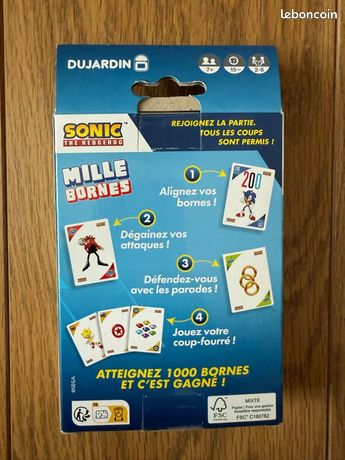 Dujardin Miles Bornes Pocket Sonic – Juego De Cartas Clásico En Formato Viaje, Ideal Para Llevar A Todas Partes
