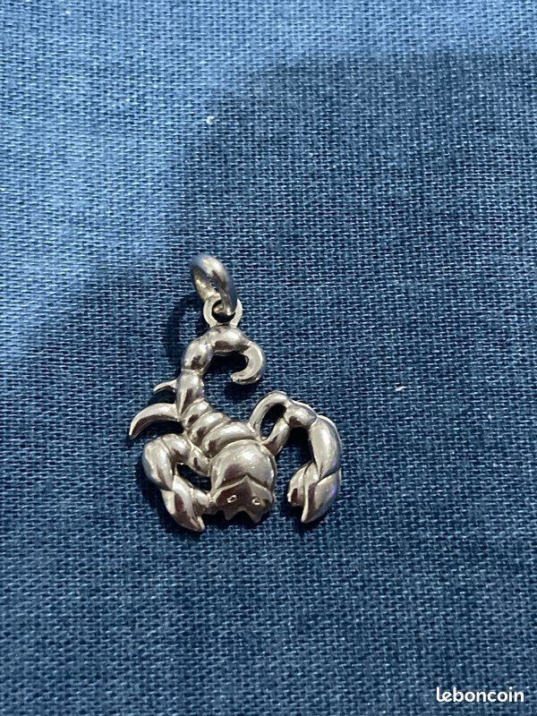 Collier zodiaque Scorpion homme – Pendentif en argent 925 - 2598