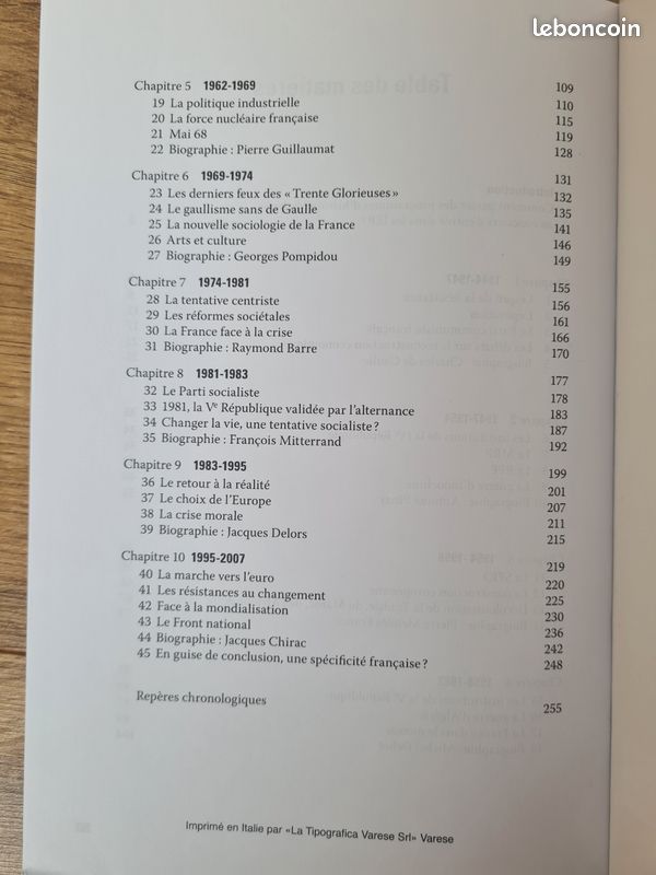 Vends "La France de 1944 à 2007" de Alain Collas (Sciences Po/IEP/histoire) (image 7)