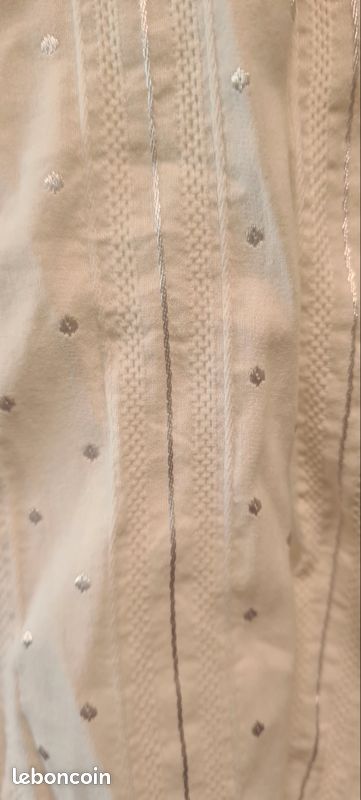 Chemisier taille 1 affinités blanc et motifs argentés (image 6)