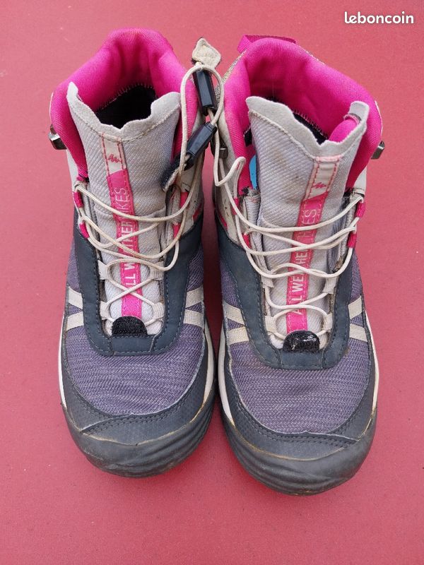 Chaussures randonnées taille 36 rose et grise decathlon (image 1)