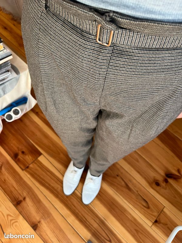 Pantalon Zara carreaux marrons (image 5)