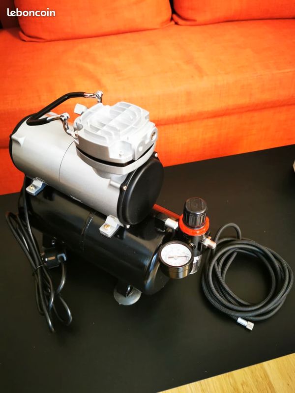 Aérographe INFINITY CR plus + 2 aiguilles + Compresseur 5L + Kit de Nettoyage (image 3)