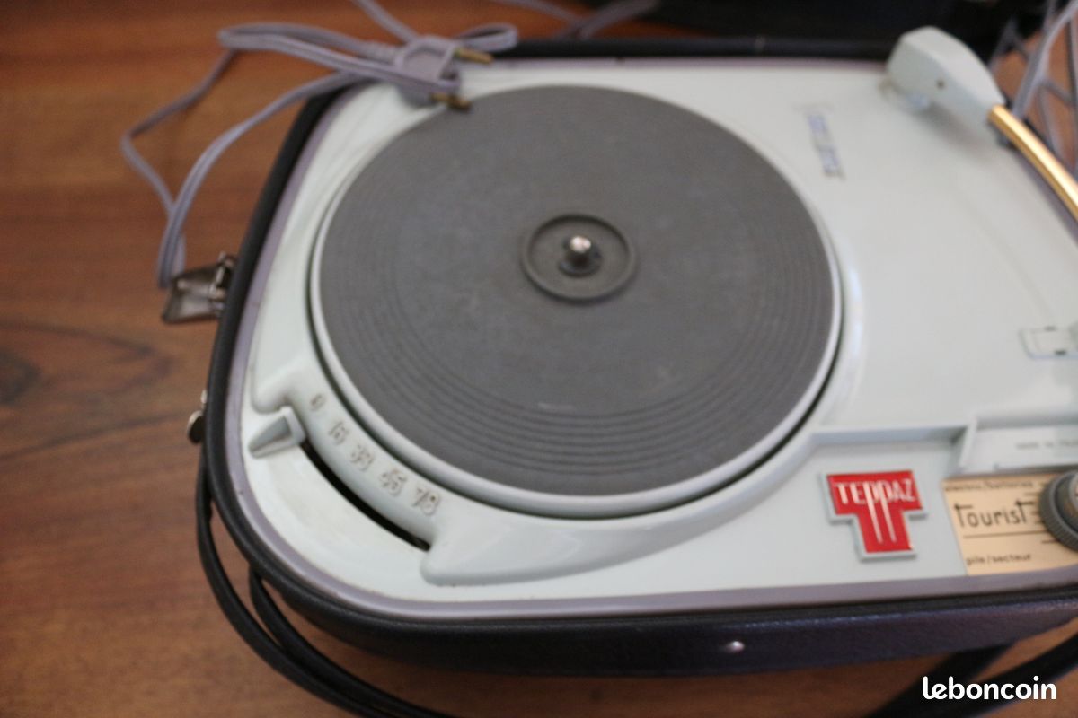 Tourne-disque Portable Teppaz Tourist Major - Fonctionne Sur Secteur Et Piles, Made In France