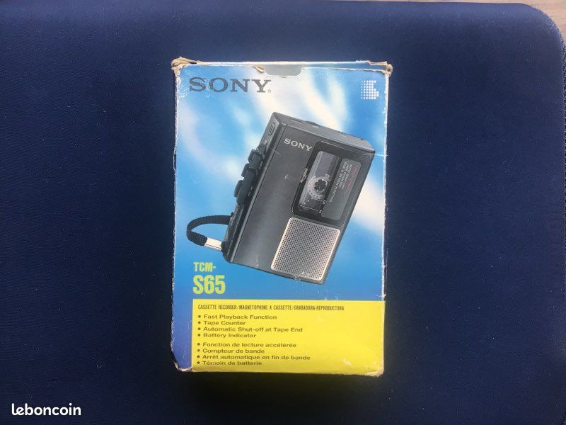 Walkman Sony TCM-S66V - Magnétophone à Cassette Portable, Noir, Lecture Seule