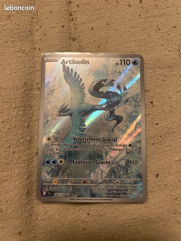 Carte Pokmon Artikodin 161/159 - Secrte - EV Aventures Ensemble + 2  cartes mystres - Collection