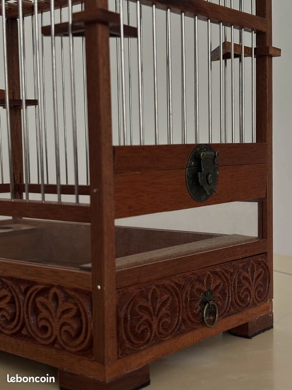 Cage artisanal en bois et inox (image 2)