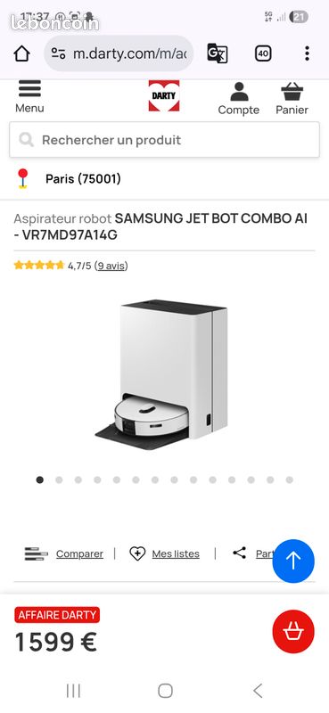 Aspirateur robot neuf (image 1)
