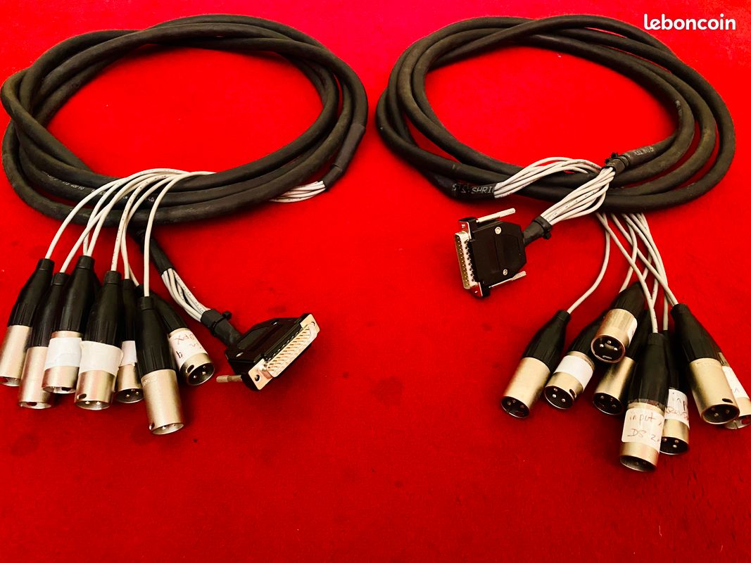 Multipaire symétrique 8 voies - 8 XLR mâles vers Sub-D 25 - 3 mètres (image 2)