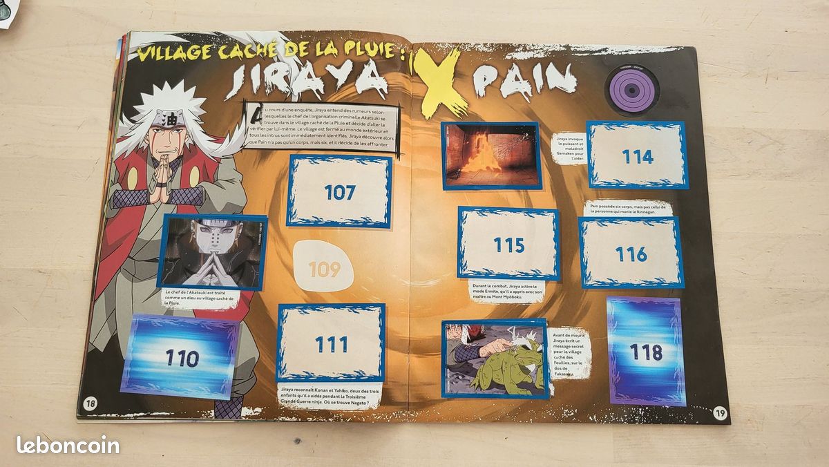 Gros lot Collector Naruto Shippuden - Album Panini bien rempli + 23 Cartes Rares (Introuvables) (image 16)
