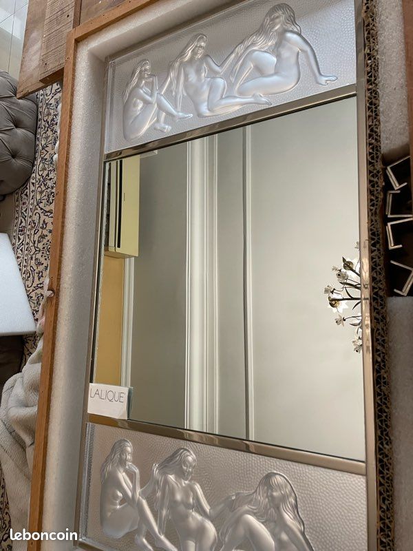 Panneau Décoratif Lalique – Verre Cristal – Motif Femme – France – XXIe