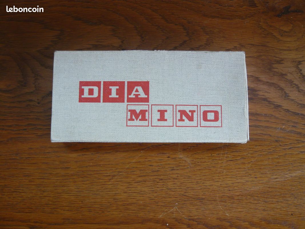 Jeu De Société Diamino En Bois Ancien - Boîte Et Notice Incluses - Occasion Très Bon état