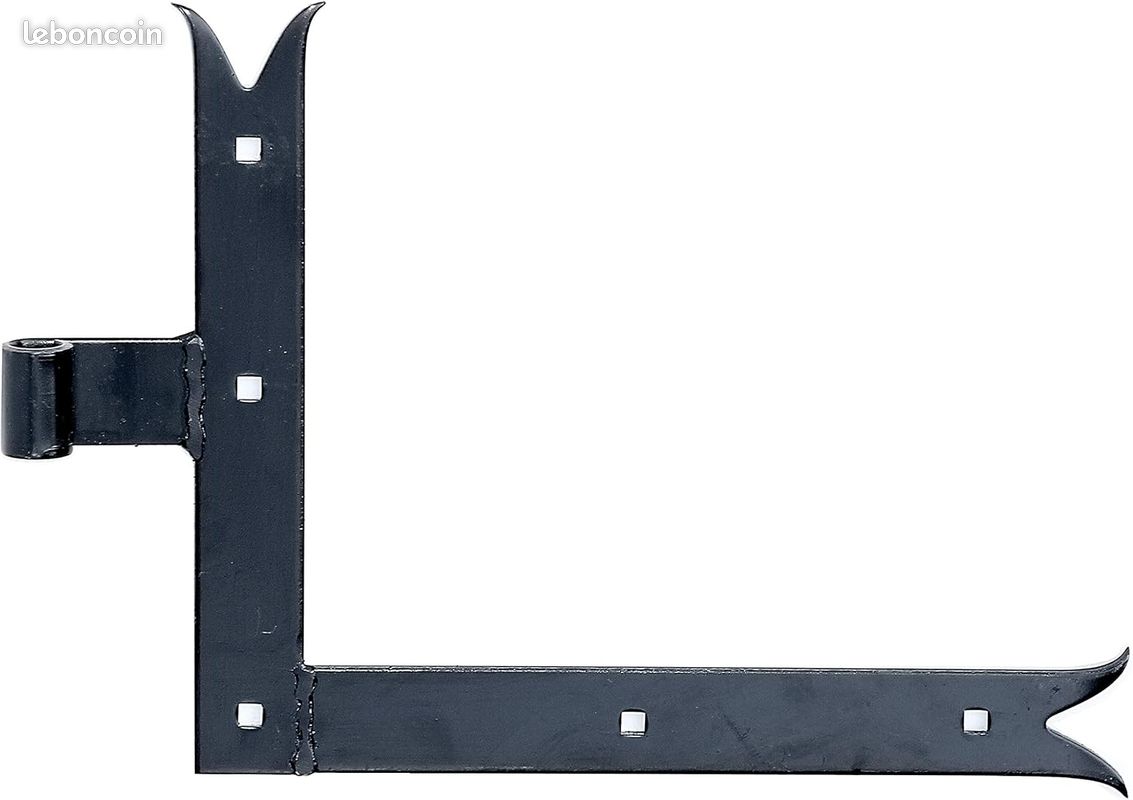 Lot de 2 Pentures équerres queue de carpe noires 250x300 ALBERTS 306427 (Neuf) (image 1)