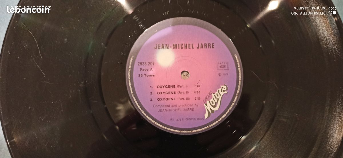 Disque vinyle 33 Tours Jean Michel Jarre Oxygène (image 4)