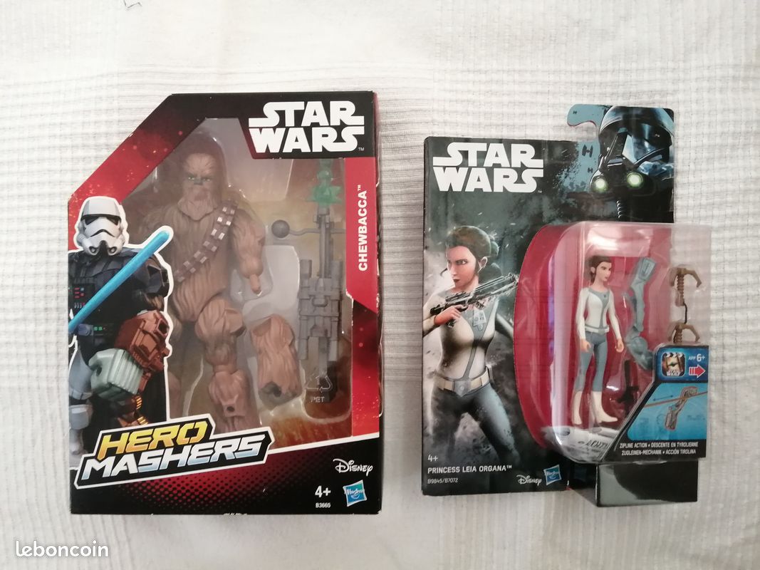 Lot Figurines Star Wars NEUVES ( Princesse Leia et Chewbacca) (image 1)