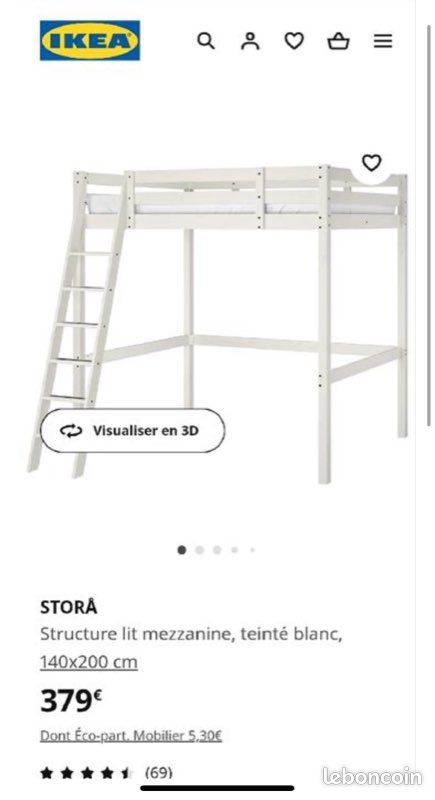 Lit mezzanine IKEA (image 1)
