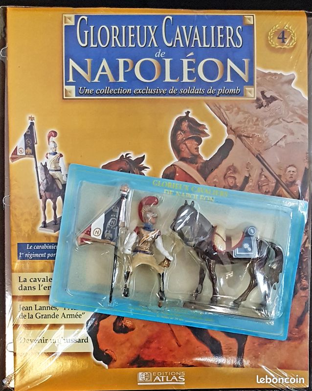 Lot Figurines Cavaliers Empire - Glorieux Cavalier De Napoléon - Atlas - Plomb Peint - Neuf