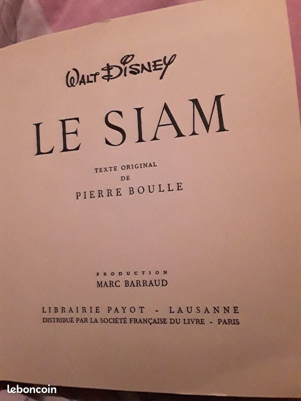 📚 de 1955 WALT DISNEY : le SIAM (image 5)