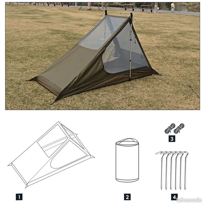 Naturehike - Tente dôme ultra légère pour 1 à 2 personnes - Étanche - Pour la randonnée, le trekking - 3 ans - Installation facile pour les randonnées - Portable - Anti-UV - Double couche