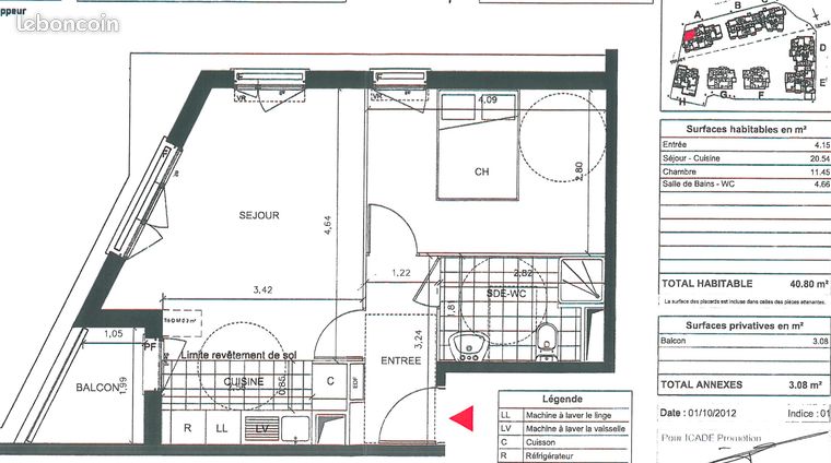 Appartement 41m2 à Gergy