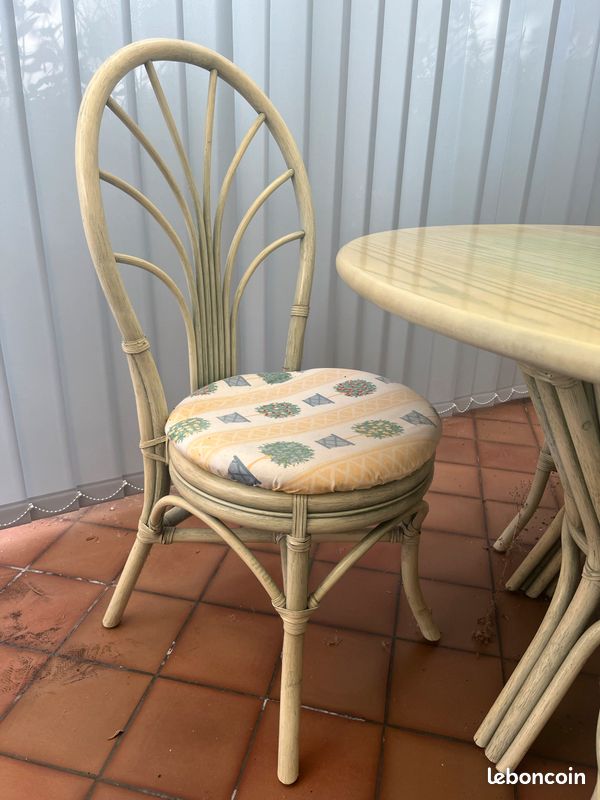 Table de véranda avec 4 chaises (image 4)