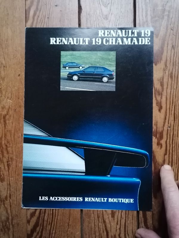 Brochure accessoires d'origine Renault 19 Chamade - Équipement auto