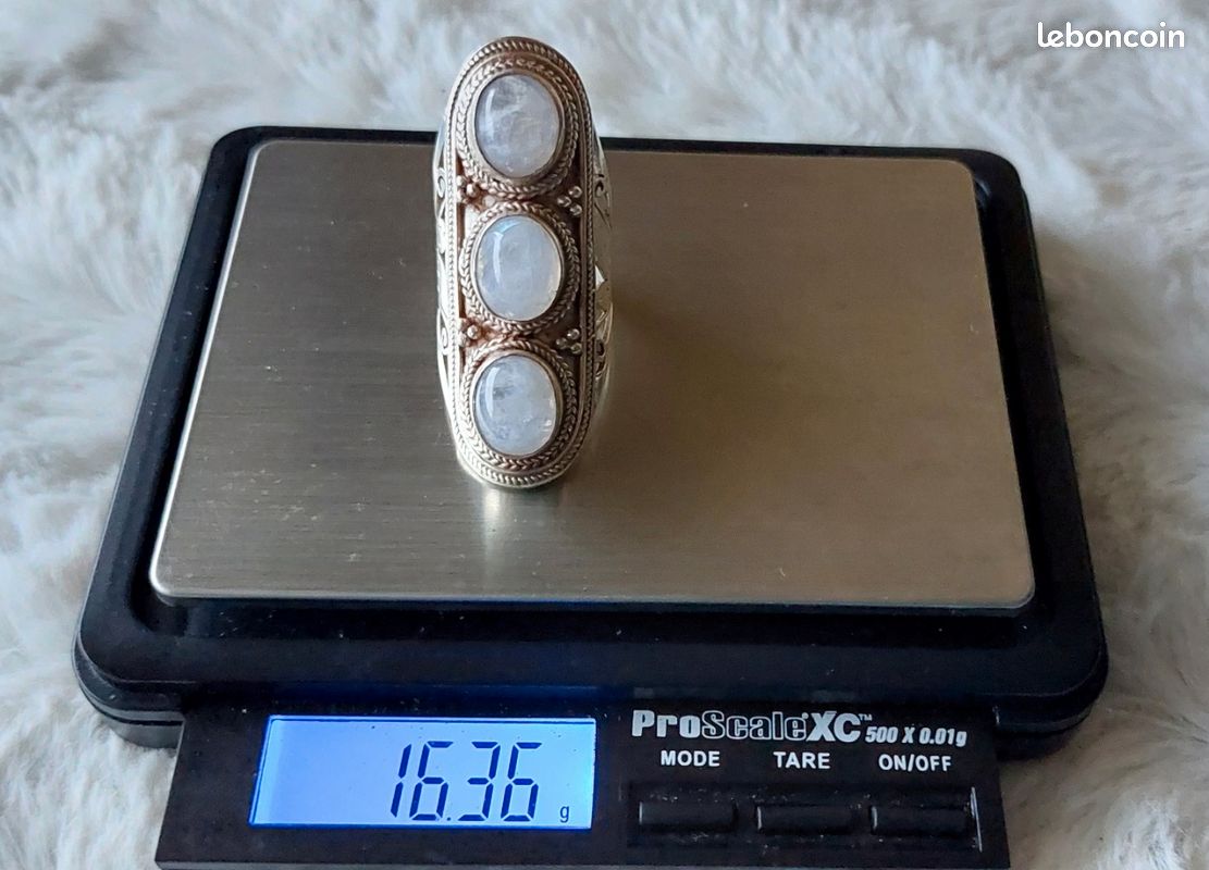 Bague Ancienne En Argent 925 Avec Pierre - Taille 54 - Poids 3,50 Grammes