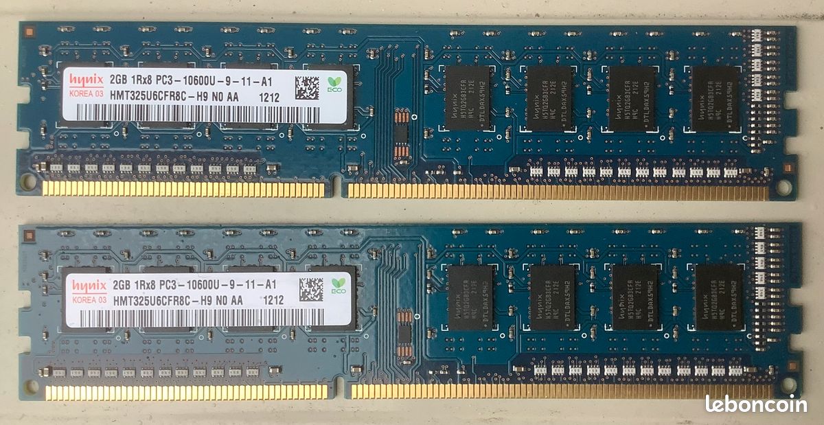 Lot De Barrettes Mémoire RAM Pour Pièces Détachées Ou Récupération