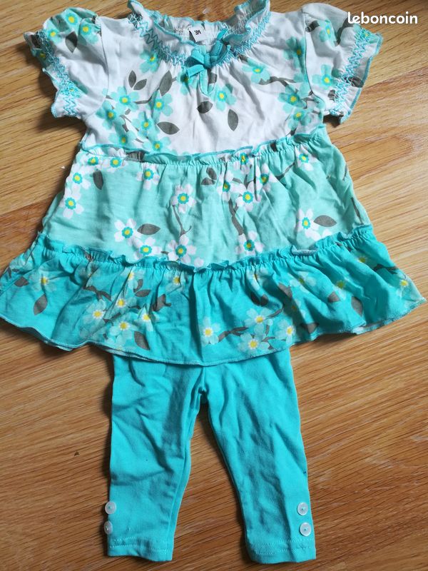 Ensemble robe/tunique legging 3mois neuf (image 3)
