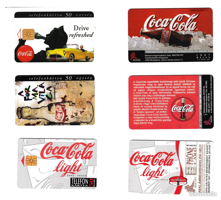 Série Coca-Cola - Cartes téléphoniques Hongroises (image 1)