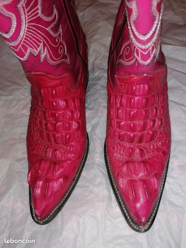 Santiags mexicaines en crocodile taille 38 (image 2)