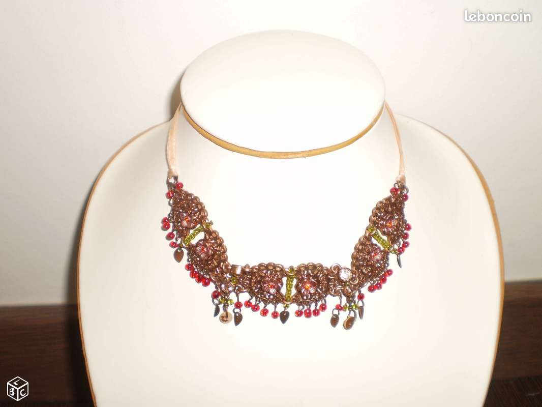 Collier ras de cou Chocker style baroque (image 1)