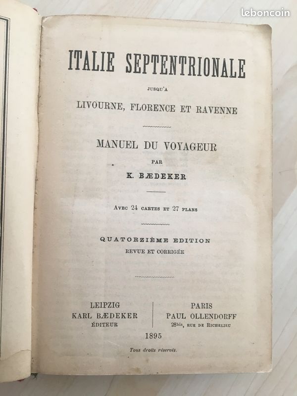 Guide baedeker italie septentrionale 1895 (image 2)