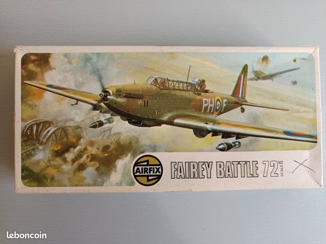 Maquette boitage vide Airfix Fairey Battle 1/72° - Modélisme