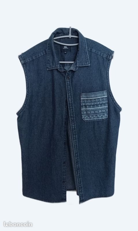 Veste En Jean Homme C&a Veste Jean Homme Sans Manche XL C&A