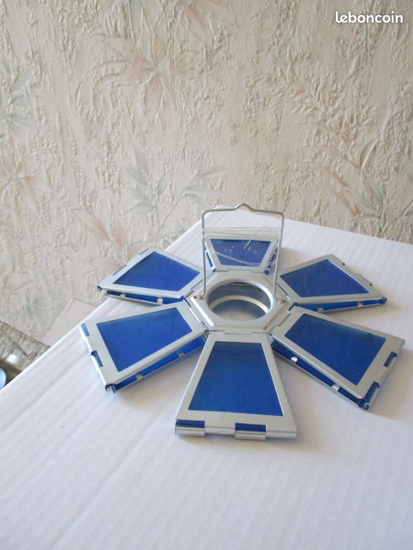 Photophore bleu/métal à suspendre (image 2)