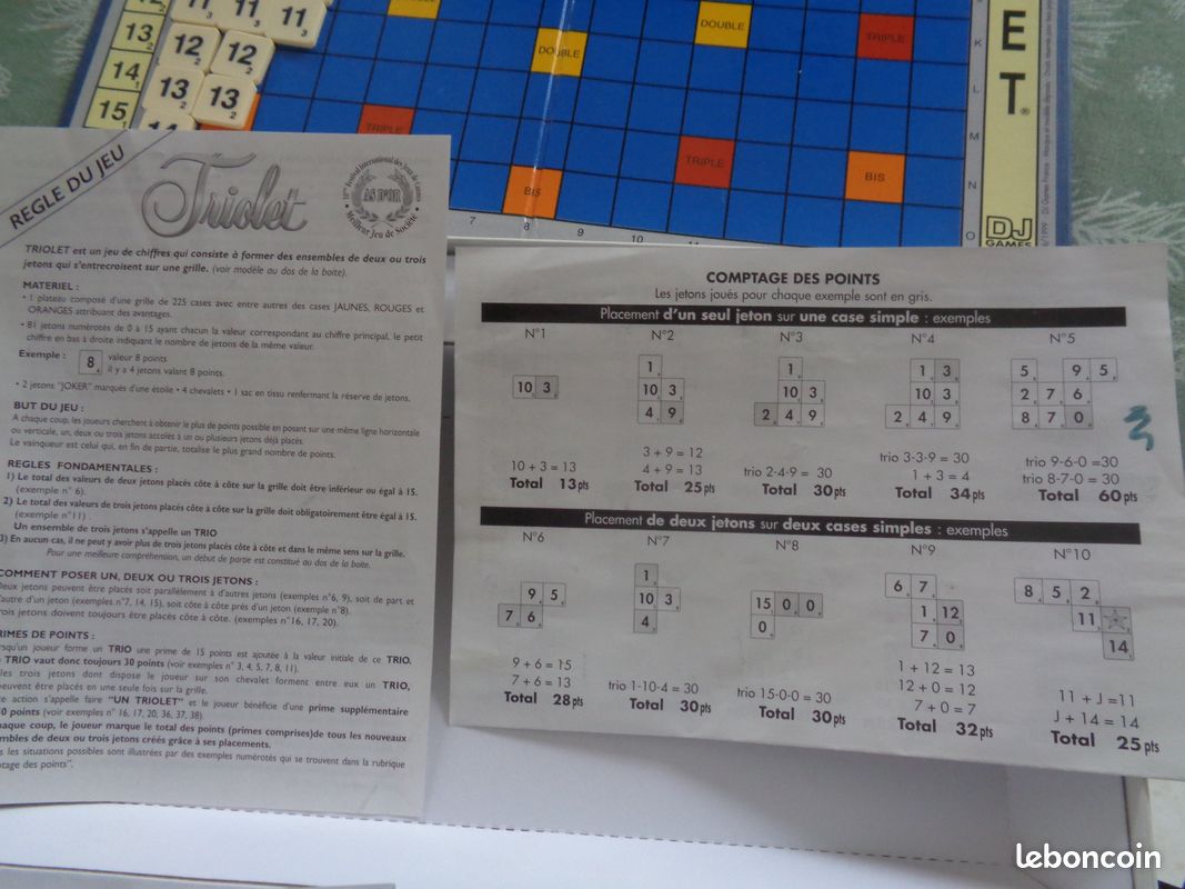 Ancien jeu de Chiffres TRIOLET DJ GAME (image 5)