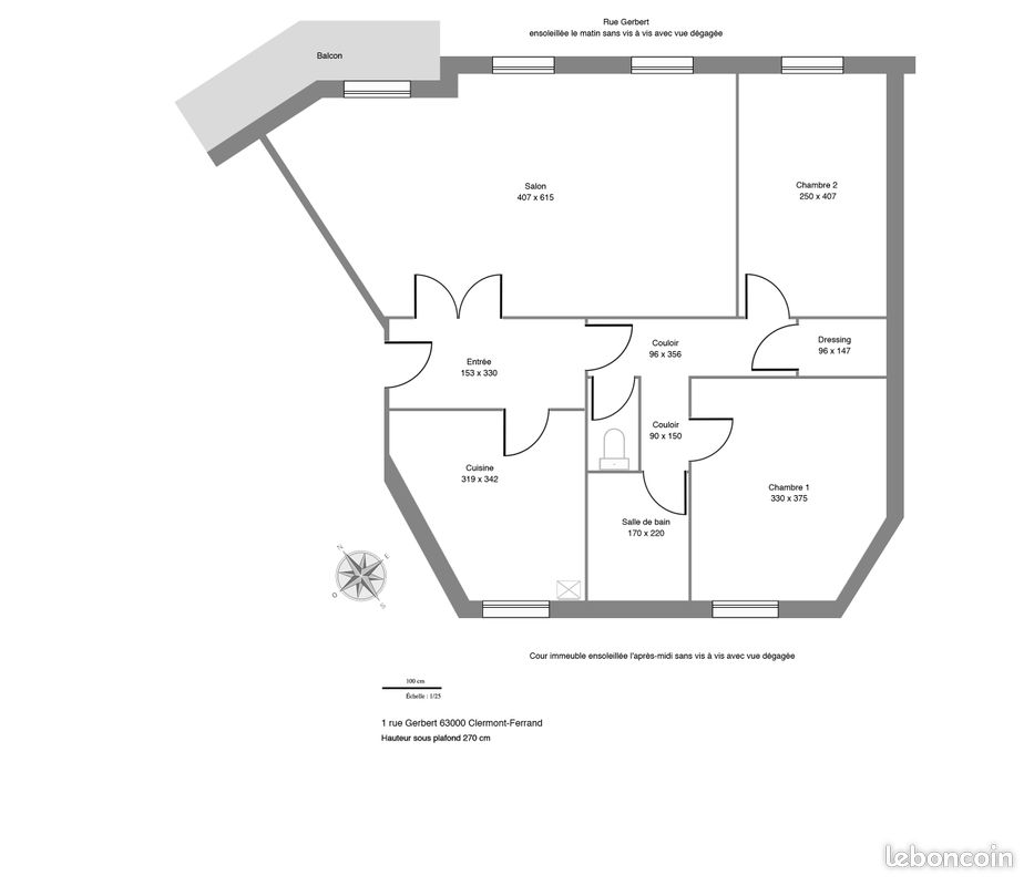 Appartement 3 pièces 74 m² · à Clermont-Ferrand · 74 m² · 915 €/mois