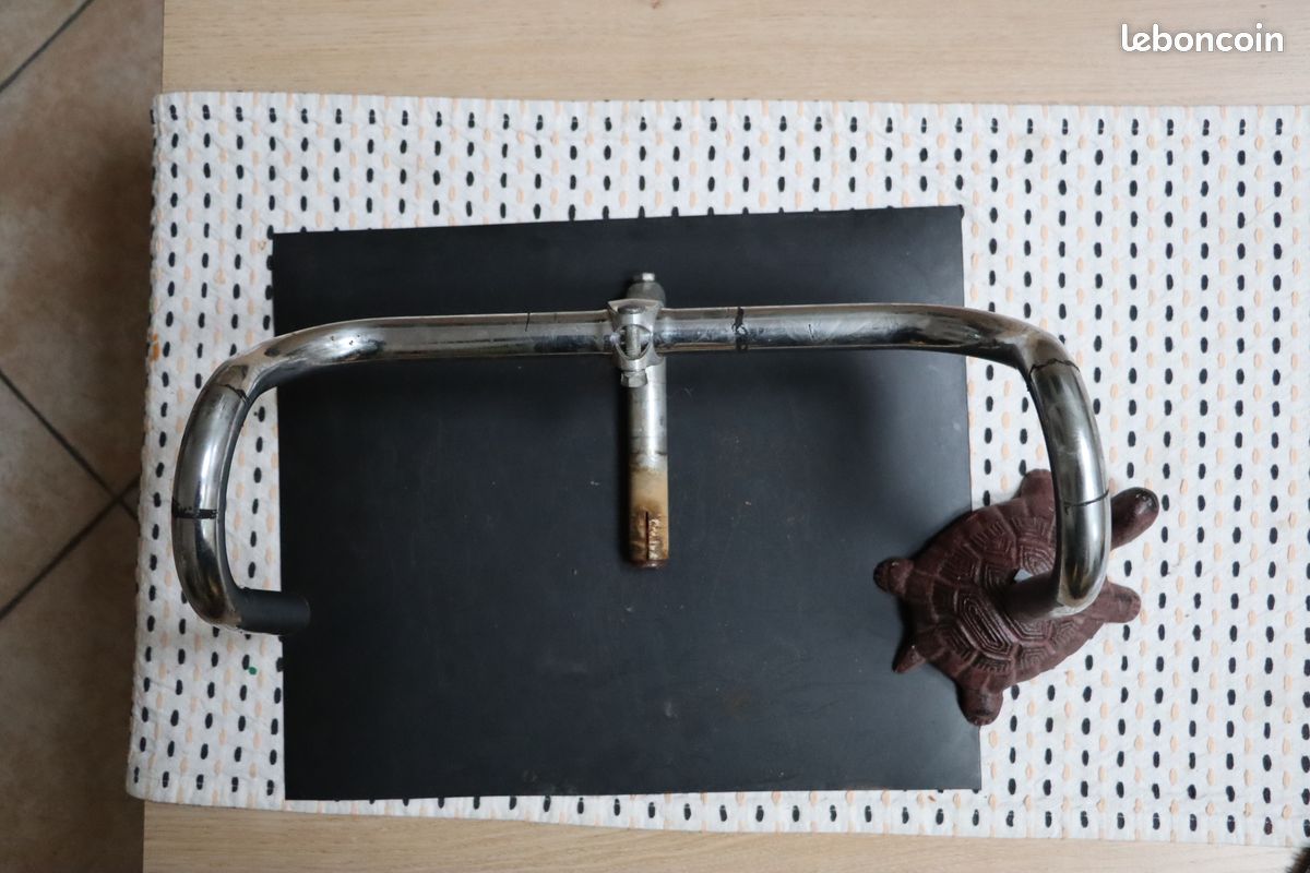 Potence de guidon de vélo traditionnelle vintage chromée, 22
