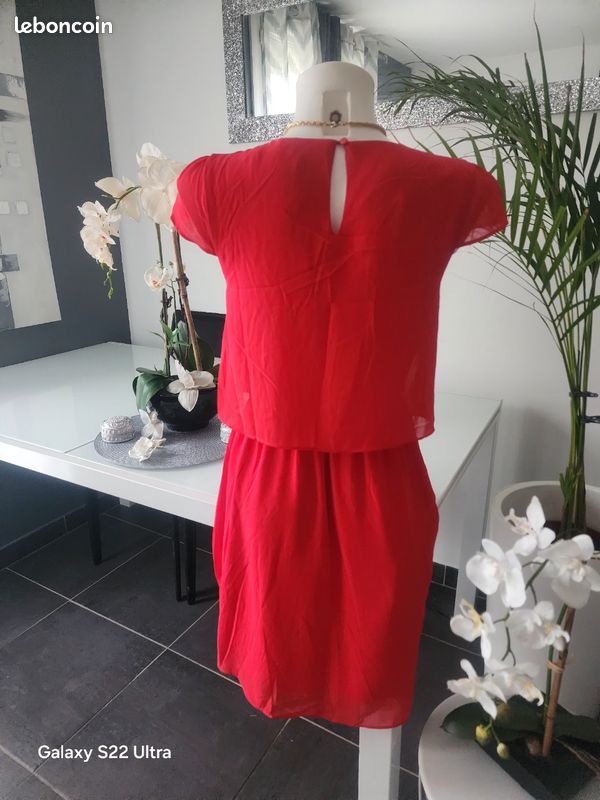 Robe Rouge 'Fit & Flare' Pretty Little Thing - Taille 18, Neuve Avec étiquettes