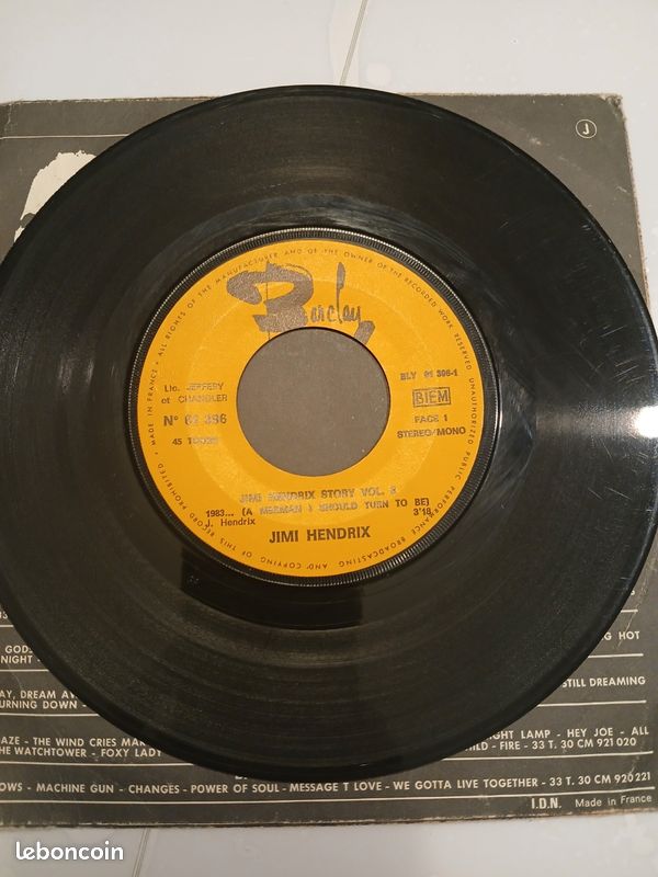 Vinyl Jimi Hendrix vol 8. 45T (image 4)