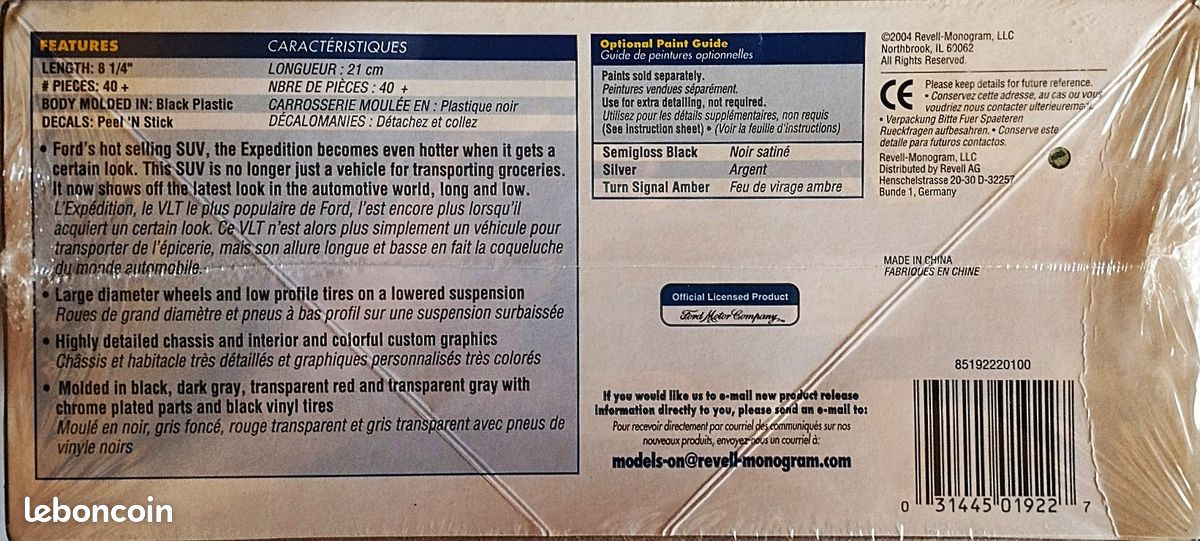 Maquette plastique FORD "Expédition" Custom - 1/25 - REVELL/MONOGRAM n° 85-1922 (image 3)