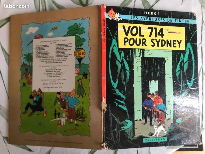Rare Bd Les Aventures De Tintin Vol 714 Pour Sydney Hergé 1968 B37 Casterman (image 3)