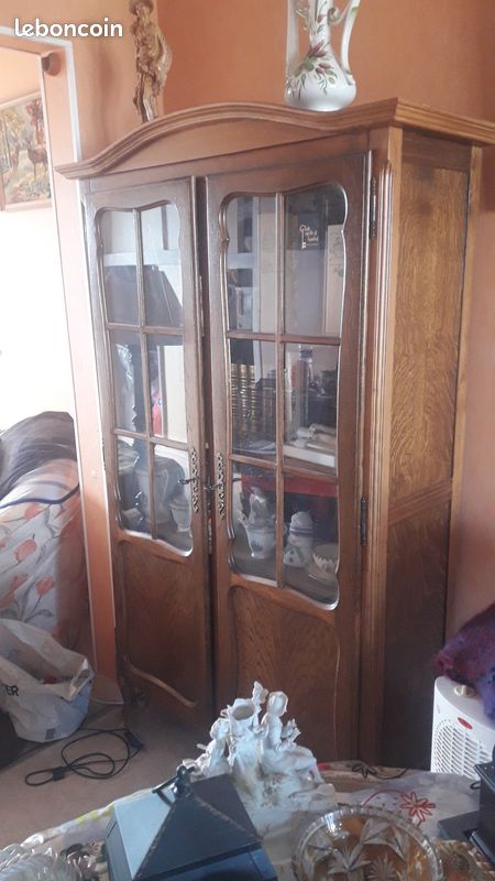 Belle bibliothéque vitrée en chéne (image 2)