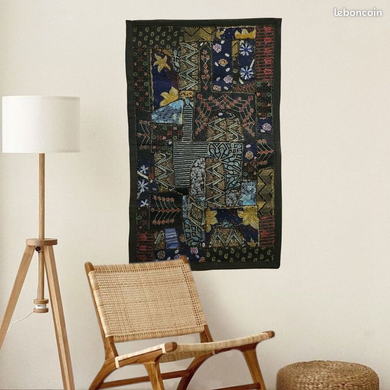 Art indien : tenture murale patchwork (image 2)