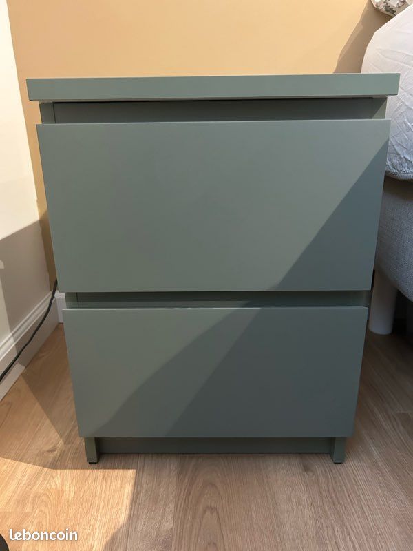 Table de nuit verte x2 (IKEA MALM) (image 5)