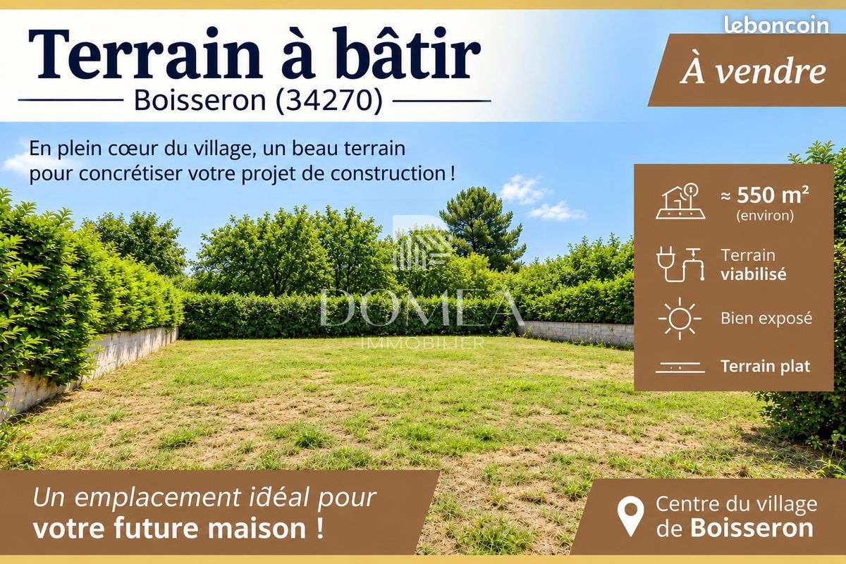 Terrain 550 m² · à Boisseron · 550 m² · 169 000 €