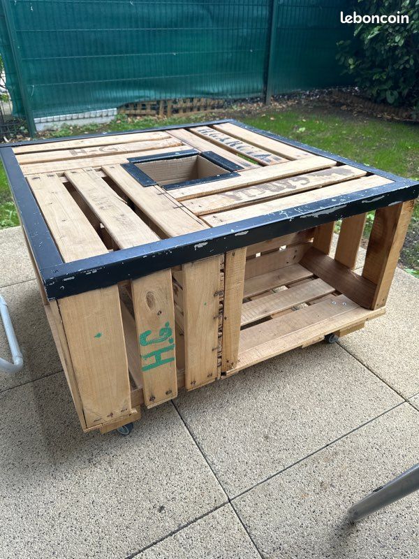 Table bois/acier (image 1)