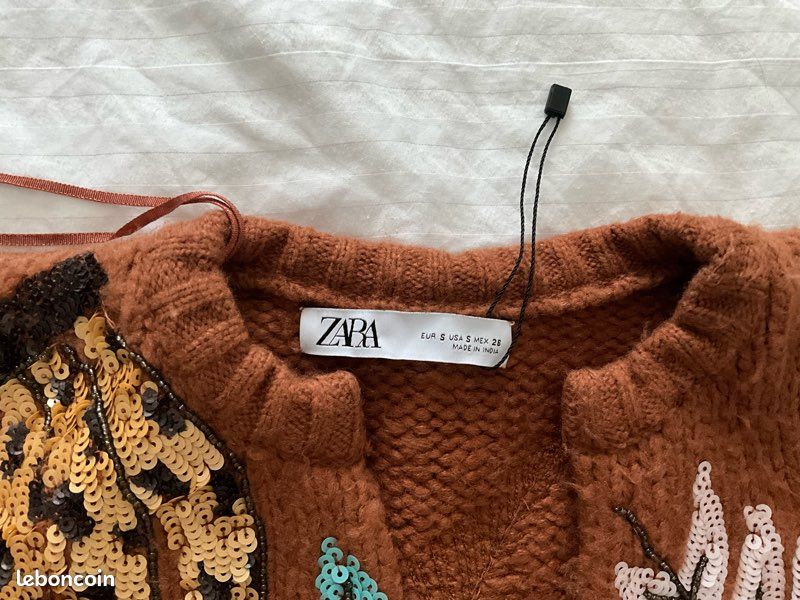 Pull Femme Zara Taille M En Angora Et Nylon - Occasion Très Bon état